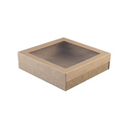 Catering Box Kraft Brown Small 225x225x60mm BetaCater