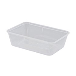 Plastic Rectangle Container Clear 650ml