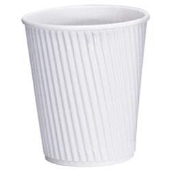 Vee Insulated Coffee Cup Cup White 8oz 237ml