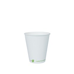 I AM ECO SINGLE WALL CUP 355ML WHT 1000/CTN 12OZ