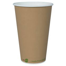 I AM ECO SINGLE WALL CUP 473ML BROWN 1000/CTN 16OZ