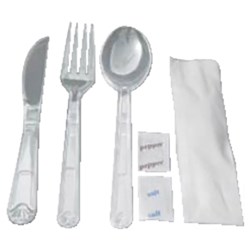 Plastic Meal Pack Cutlery Pack Clear