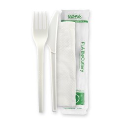 Biocutlery Pla Cutlery Set White 