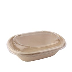 CLR LID SUIT PULP OVAL BOWL 620ML & 770ML 50/PKT (6)