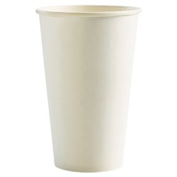 BioCup Single Wall Coffee Cup White 16oz 473ml BioPak