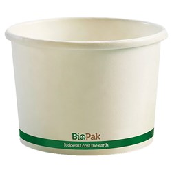 BioBowl Paper Bowl White 240ml BioPak