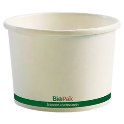 BioBowl Paper Bowl White 473ml BioPak