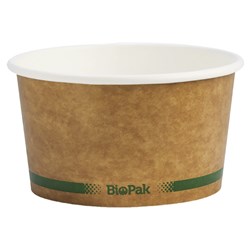 BioBowl Paper Bowl Kraft Brown 355ml BioPak