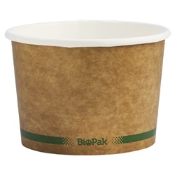 BioBowl Paper Bowl Kraft Brown 473ml BioPak