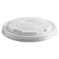 BioBowl Flat Holed Lid Opaque Suits 240ml BioPak