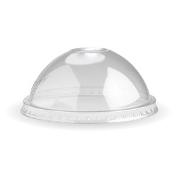 BioBowl PLA Dome Holed Lid Clear Suits 355/473ml BioPak