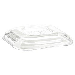 BioCane Pet Takeaway Container Lid Square Clear Suits 280/630ml BioPak