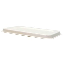 Sugarcane Takeaway Container Lid 222x199x16mm Suits 2/3 Compartments Earth Essentials