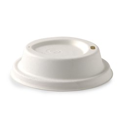 BioCup Pulp Lid White 90mm BioPak