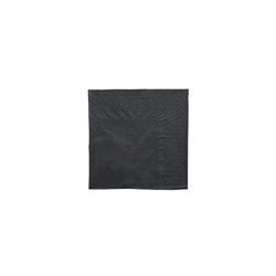 Paper Cocktail Napkin Black 1/4 Fold 240x240mm