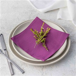 Lisah Quilted Paper Dinner Napkin Aubergine 1/4 Fold 380x380mm