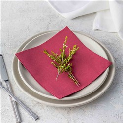 Lisah Quilted Paper Dinner Napkin Burgundy 1/4 Fold 380x380mm