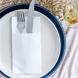 Dinner Napkin Pocket Fold White 400mm