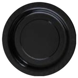 PLASTIC PLATE 180MM BLK 50/PKT (10)