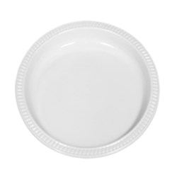 Plastic Plate White 230mm