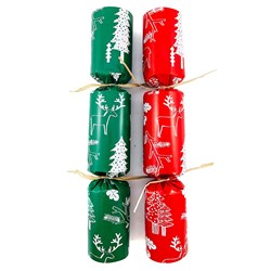 BON BONS 250MM PAPER RED GREEN REINDEER & TREE 50/PKT