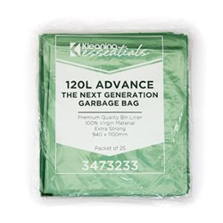 Kleaning Essentials Advance Next Generation Garbage Bags Green 120L