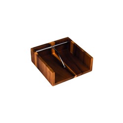 Napkin Holder Acacia Wood 190X190x60mm