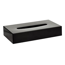 Tissue Box Rectangle Matte Black with Base 256mm