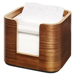 Xpressnap Wooden Napkin Dispenser Walnut Small 146x136x116mm