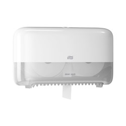 Tork Twin Coreless Mid-Size Toilet Roll Dispenser White T7 Tork
