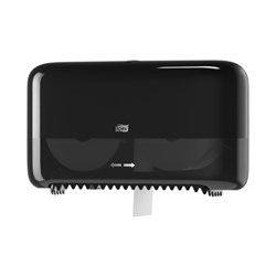 Tork Twin Coreless Mid-Size Toilet Roll Dispenser Black T7 Tork