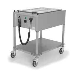 Versigen Mobile Dry Well Bain Marie 2 x 1/1 GN Silver 830mm VMBM2