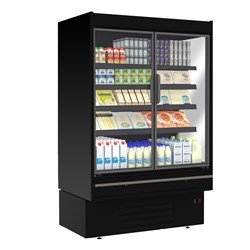 FRIDGE U/R 3DR GLASS MULTIDECK BLK OFFLIP 3 ECO 187 10A