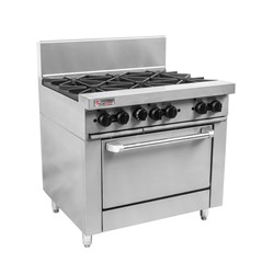 Trueheat Range Oven & 6 Burner Cooktop Gas 900mm RCR9-6-NG