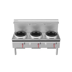 WOK DECK GAS W/LESS 3 BURNER CW3H-CDD 1800X800X1280MM