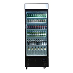 Bromic Single Glass Door Upright Fridge 659L Black GM0690L