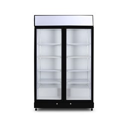 Bromic 2 Glass Door Upright Fridge 960L Black GM1000LB