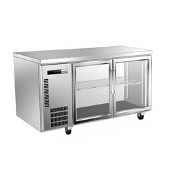 FRIDGE U/C 2DR GLASS 280LT BR-1271HP 1200X750X850MM