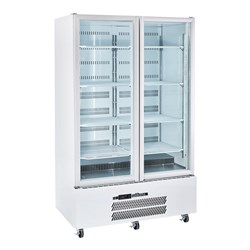 Williams 2 Glass Door Fridge White 900L HQS2GW