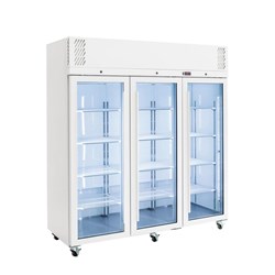 Williams Upright 3 Door Glass Fridge 1510L White HP3GW