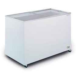 FREEZER CHEST GLASS TOP 401LT CF0400FTFG WHT 1298X629X892MM