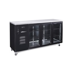 Williams Undercounter 3 Glass Door Fridge Black 640L HC3UGB