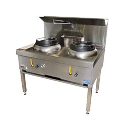 Goldstein Waterless Wok Gas 2 Hole S/S 120mm CWA2