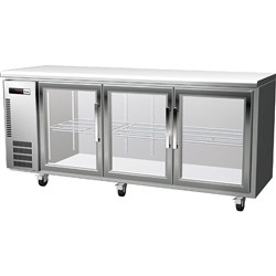 Panasonic 2 Door Glass Swing Fridge Underbench 377L BR-1861HP 