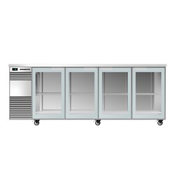 Skope Undercounter 4 Door Glass Fridge 780L BB.4.GSW