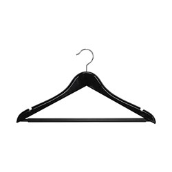 Hanger Wooden with Metal Hook Black 440mm