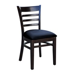 FLORENCE CHAIR CHOCOLATE BLK VINYL SEAT