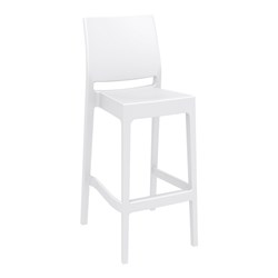 MAYA BAR STOOL 75 WHT 750MM HIGH