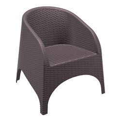 ARUBA ARM CHAIR CHOCOLATE 450MM HIGH