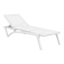 Pacific Sunlounger Wht/Wht